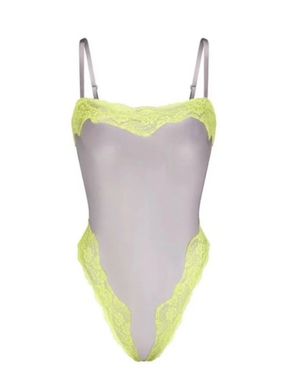 SKIMS LACE SWIM CAMI ONE PIECE | CHROME XXSMALL